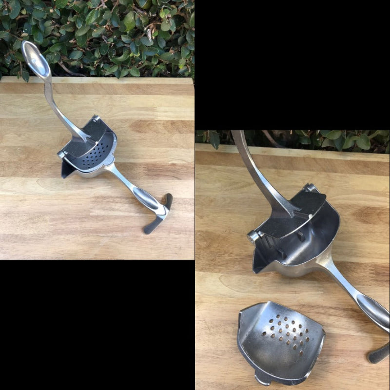 EXPRIMIDOR MANUAL METÁLICO PARA FRUTAS